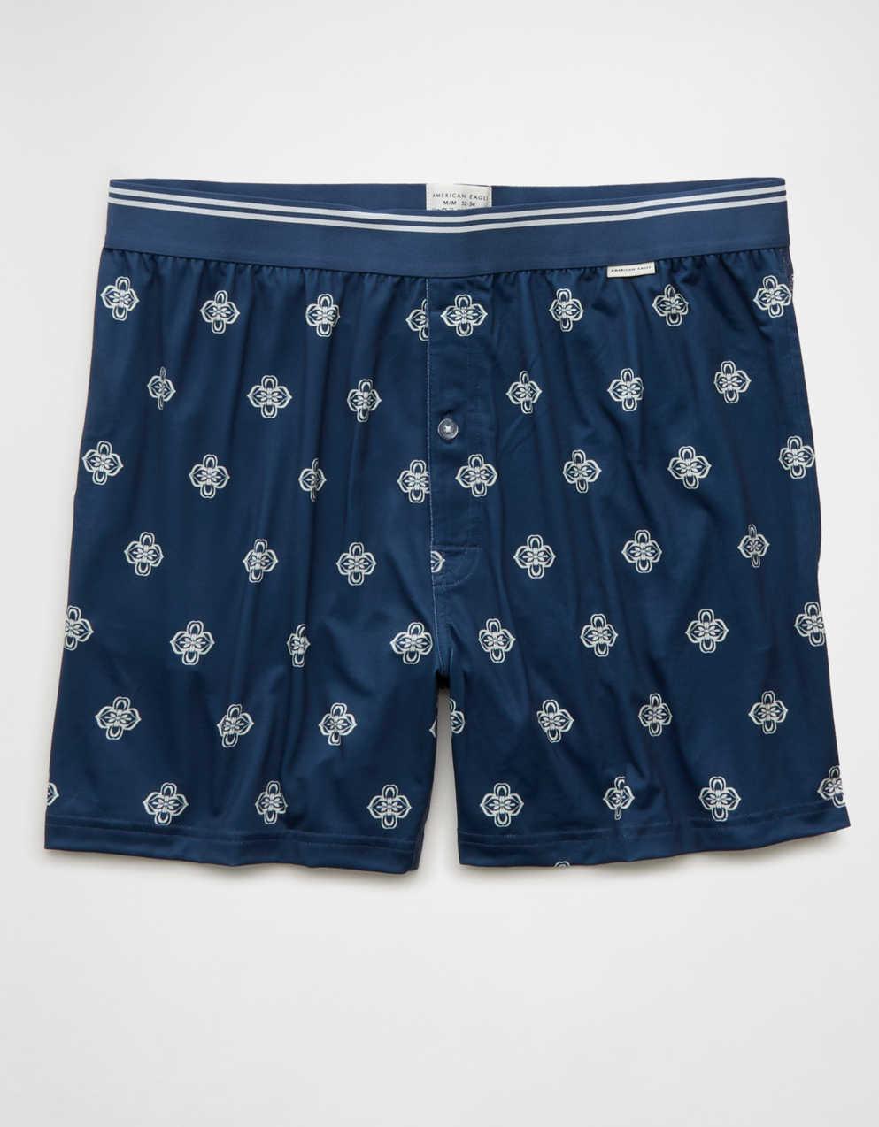 AEO Men's Patchwork Design Ultra Soft Pocket Boxer Short