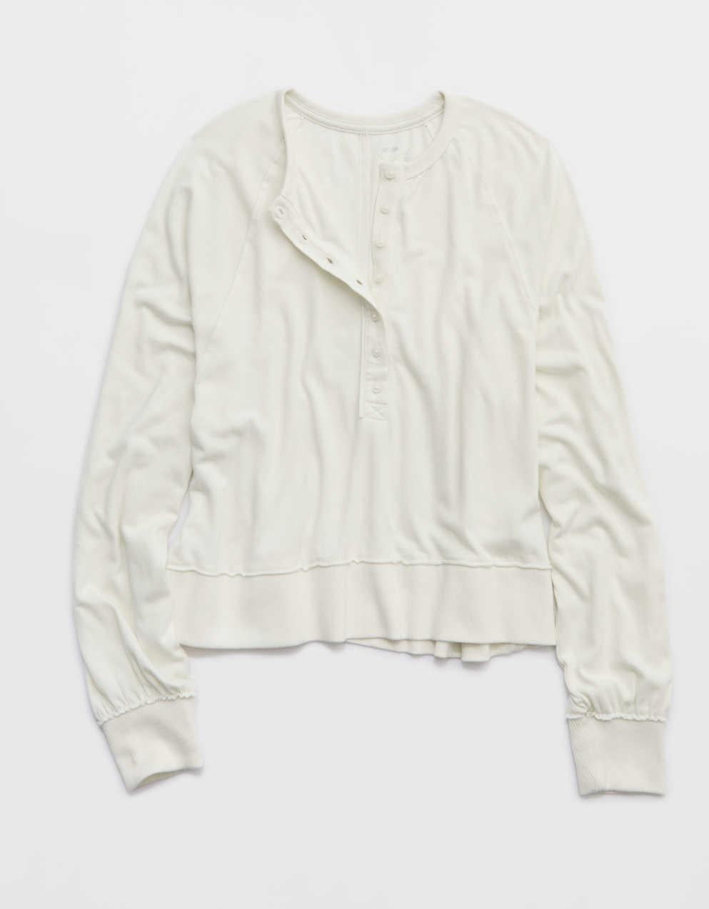 Aerie ハッピースニット・ヘンリーTシャツ