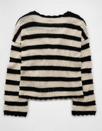 AE Cropped Crochet Sweater