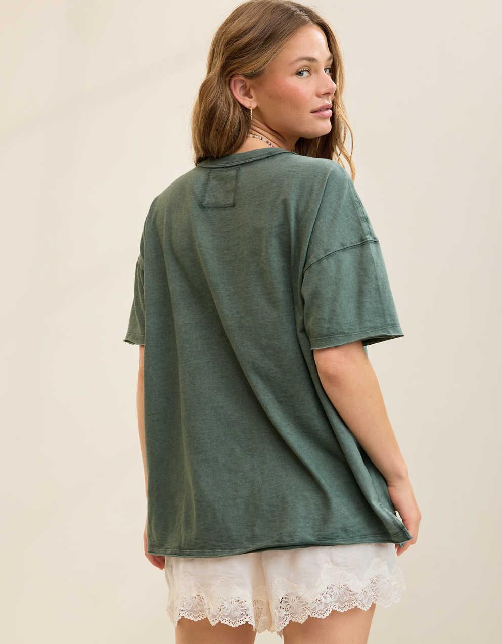 Aerie オーバーサイズ・クルー・ボーイフレンドTシャツ