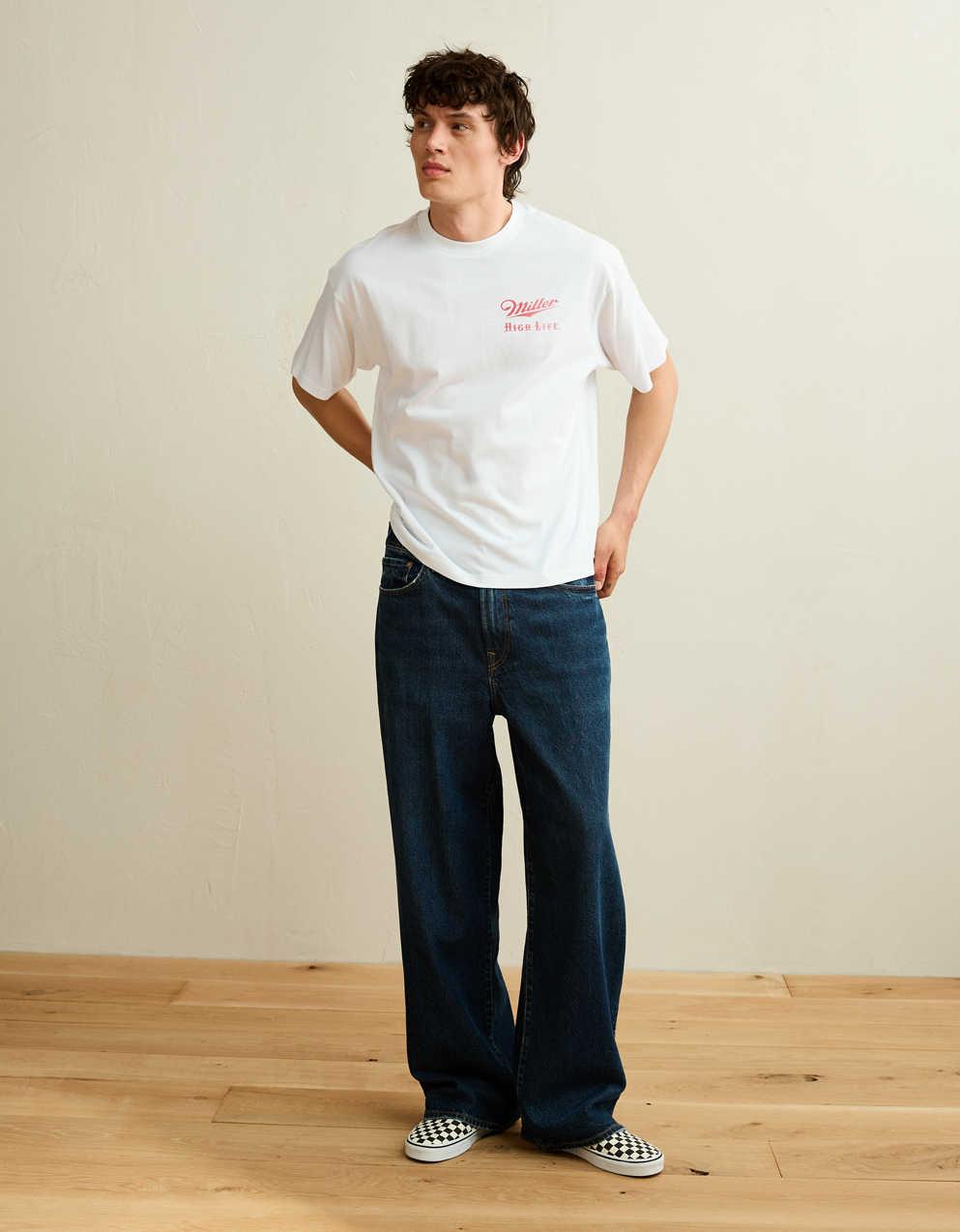 AE ボクシーフィット ミラービール グラフィックTシャツ