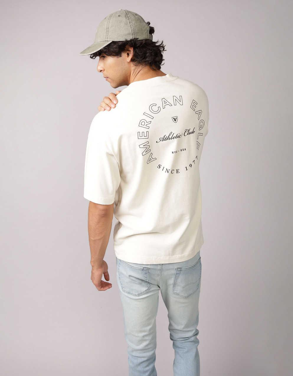 AEオーバーサイズロゴグラフィックTシャツ