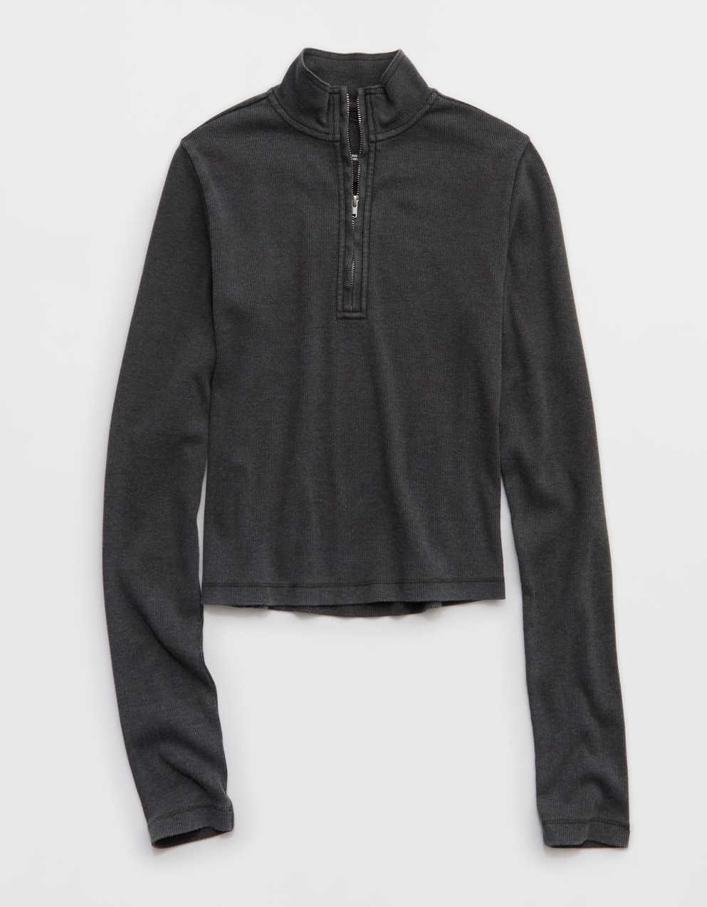 Aerie Long Sleeve Quarter Zip T-Shirt
