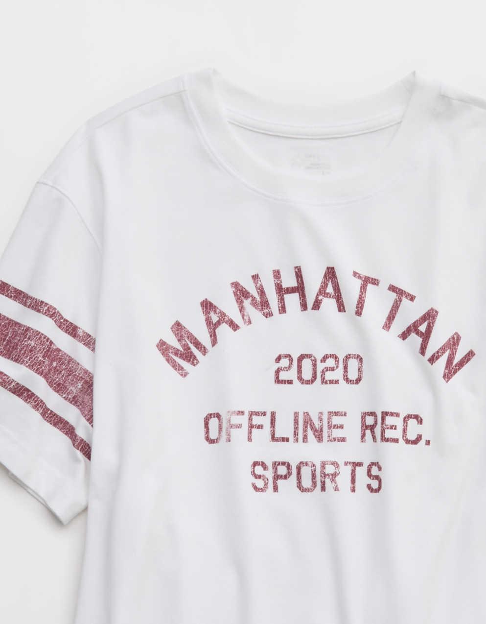 OFFLINE by Aerie 「Let's Stretch」シーム入りボーイフレンドTシャツ