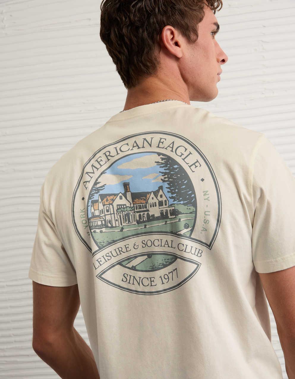 AEスタンダードフィットロゴグラフィックTシャツ