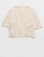 アエリ・リミックス・ヘンリー・クロップドTシャツ
