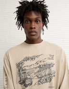 AEボクシーロングスリーブグラフィックTシャツ