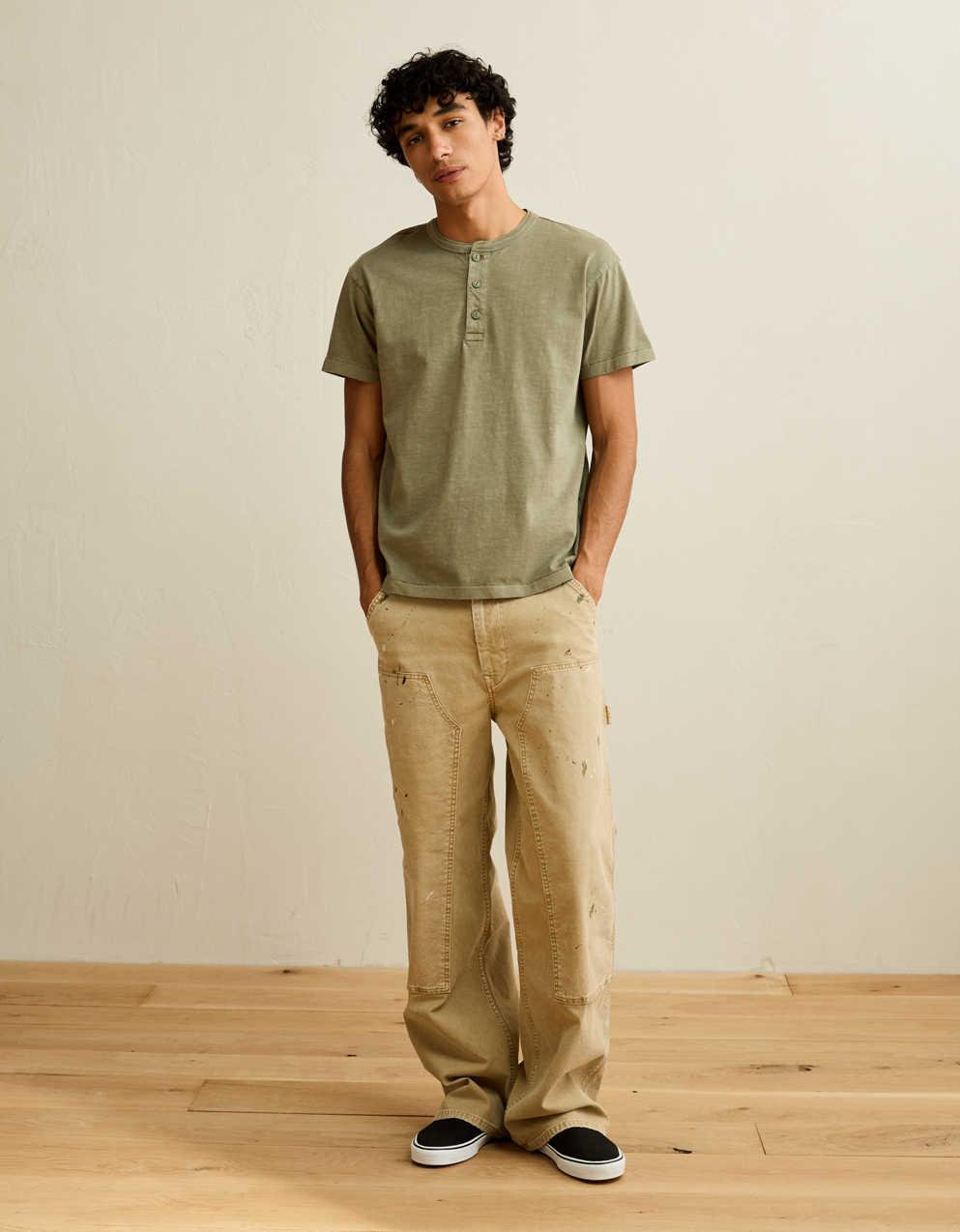 AE ヴィンテージ リラックスフィット ヘンリーネックTシャツ