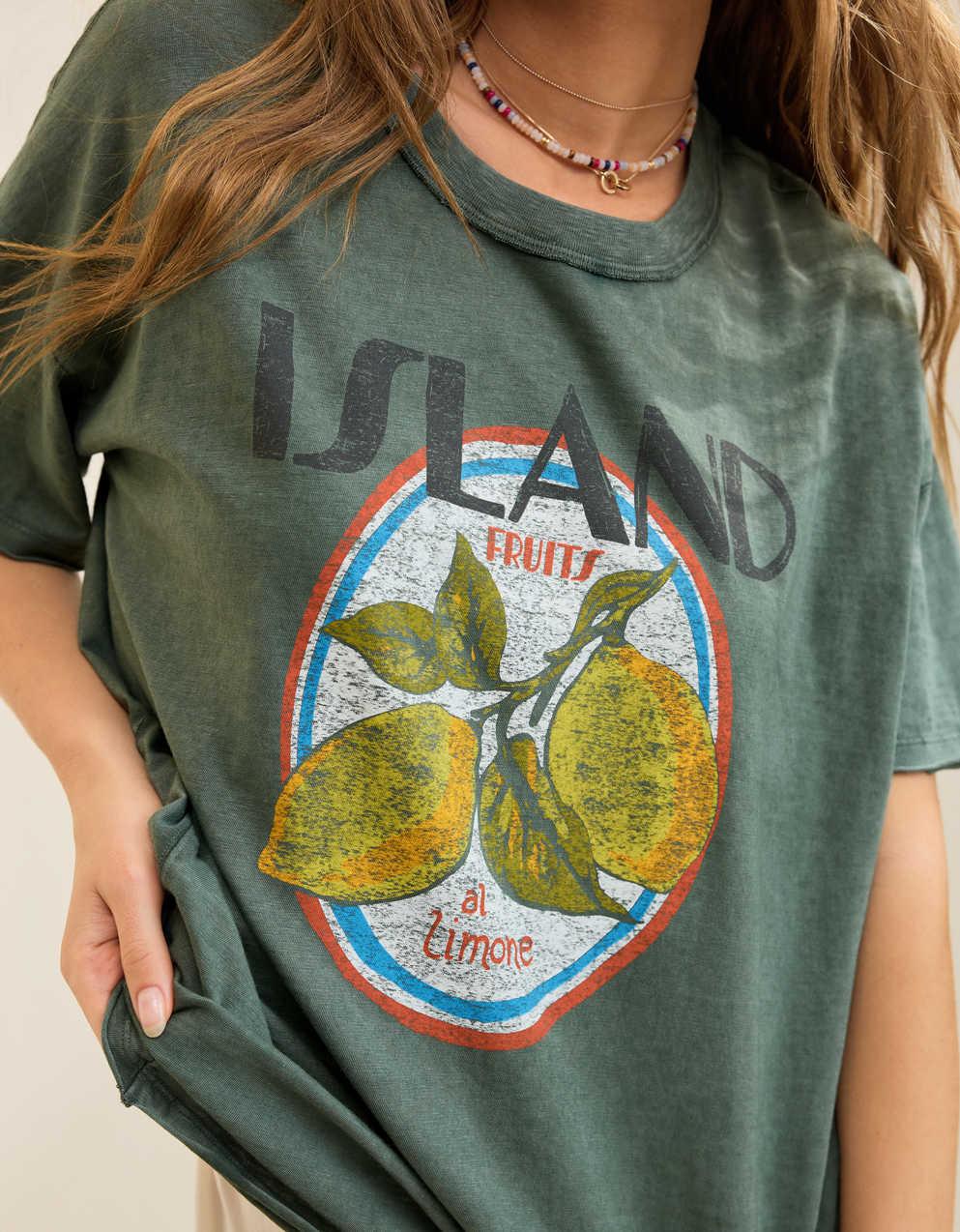Aerie オーバーサイズ・クルー・ボーイフレンドTシャツ