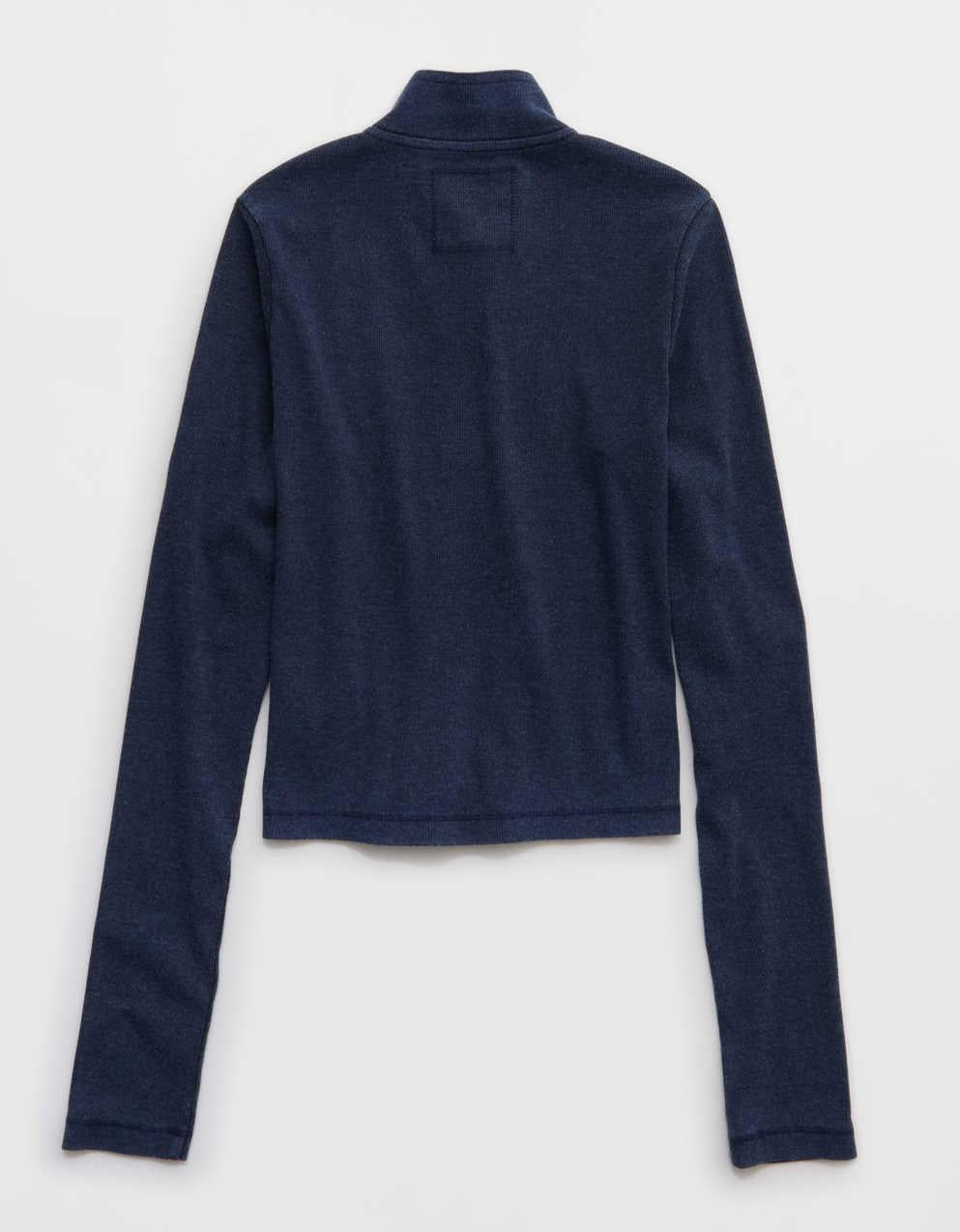 Aerie 長袖クォータージップTシャツ