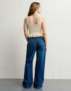 AE Crochet Peplum Tank Top