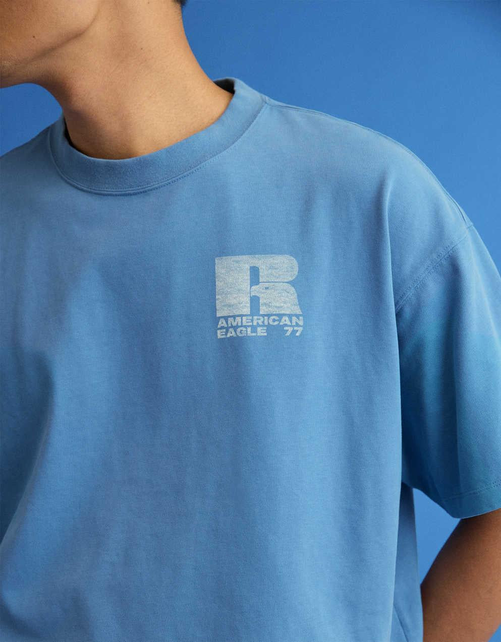 AE x Russell Athletic ヘビーウェイト・イーグル・グラフィックTシャツ