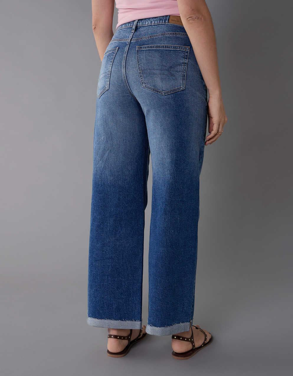 AE Dreamy Drape Super High-Waisted Baggy Wide-Leg Jean