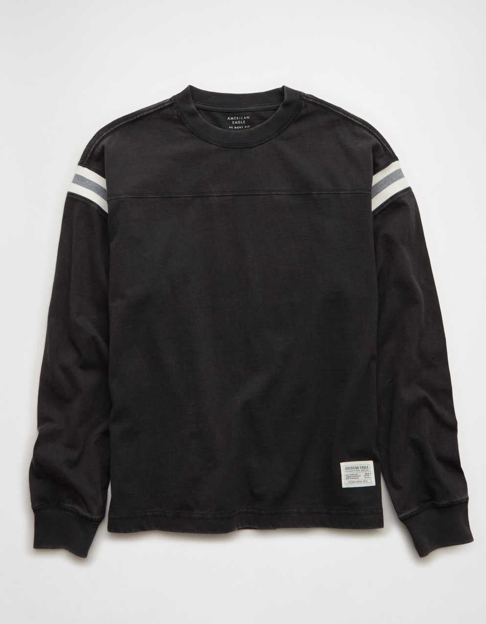 AEボクシー長袖フットボールTシャツ