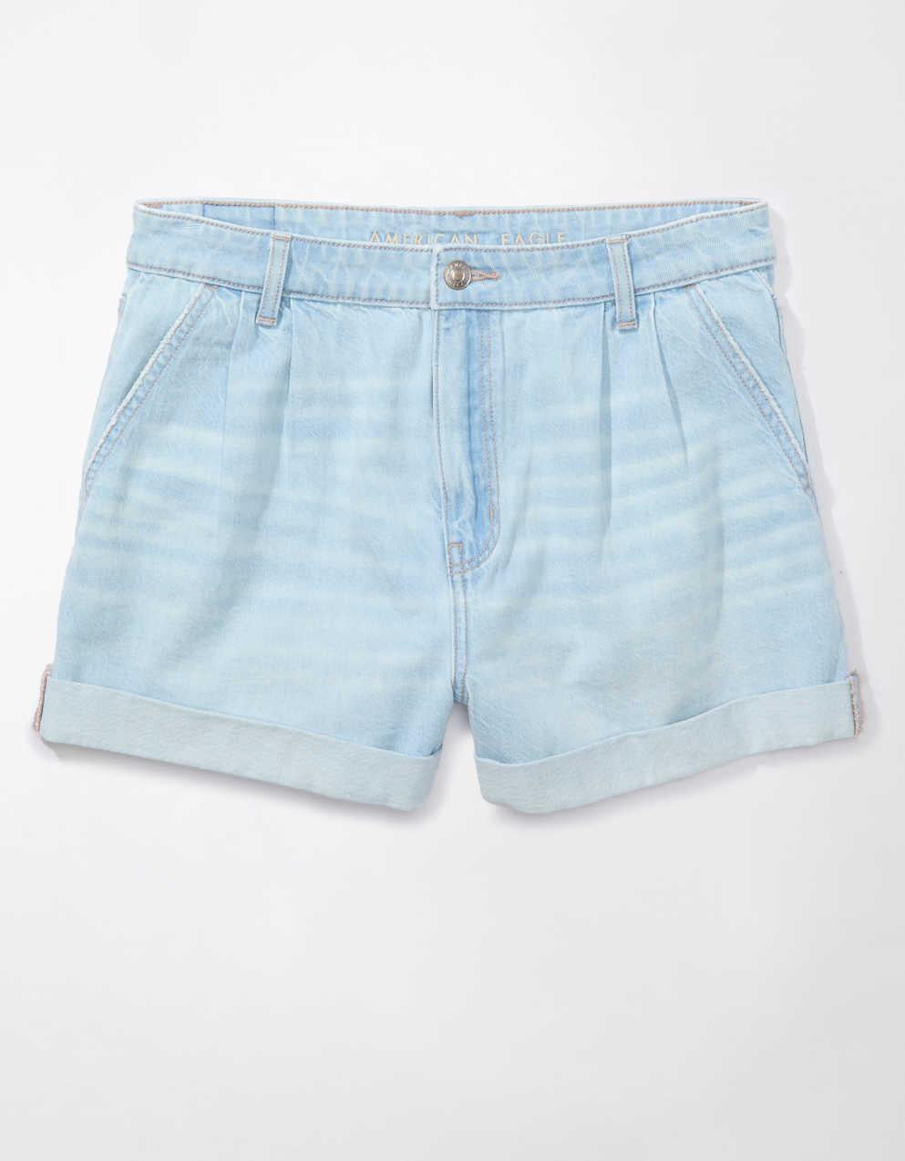 AE Strigid Denim Mom Short