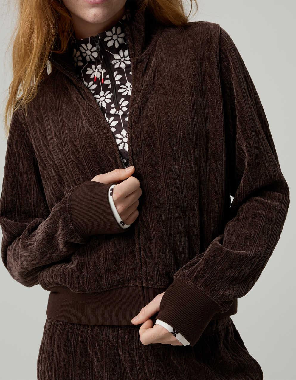 OFFLINE By Aerie Cable Lounge Full Zip
