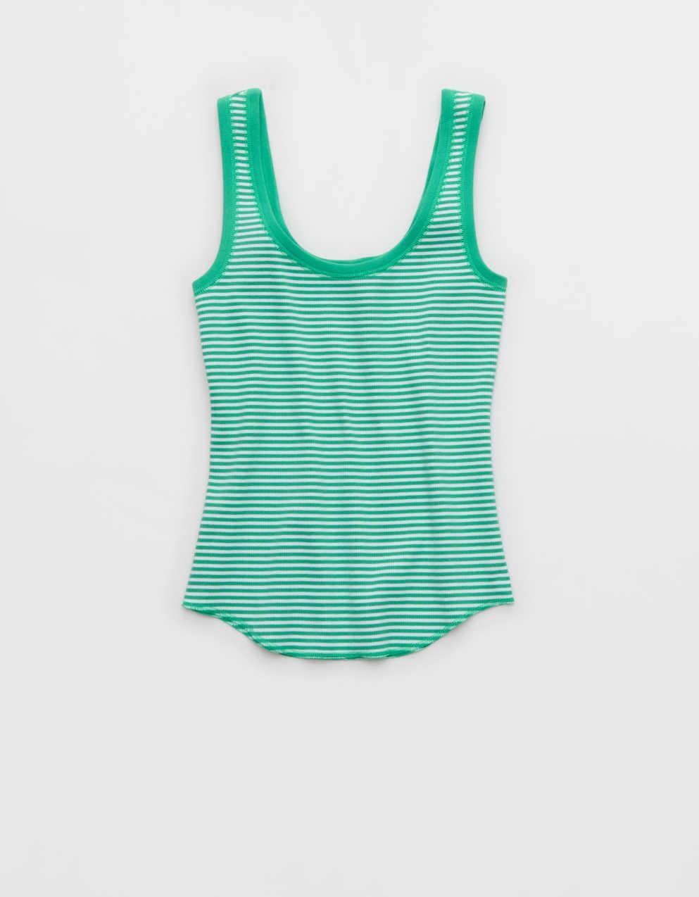 Aerie リブ・スクープネック・タンクトップ