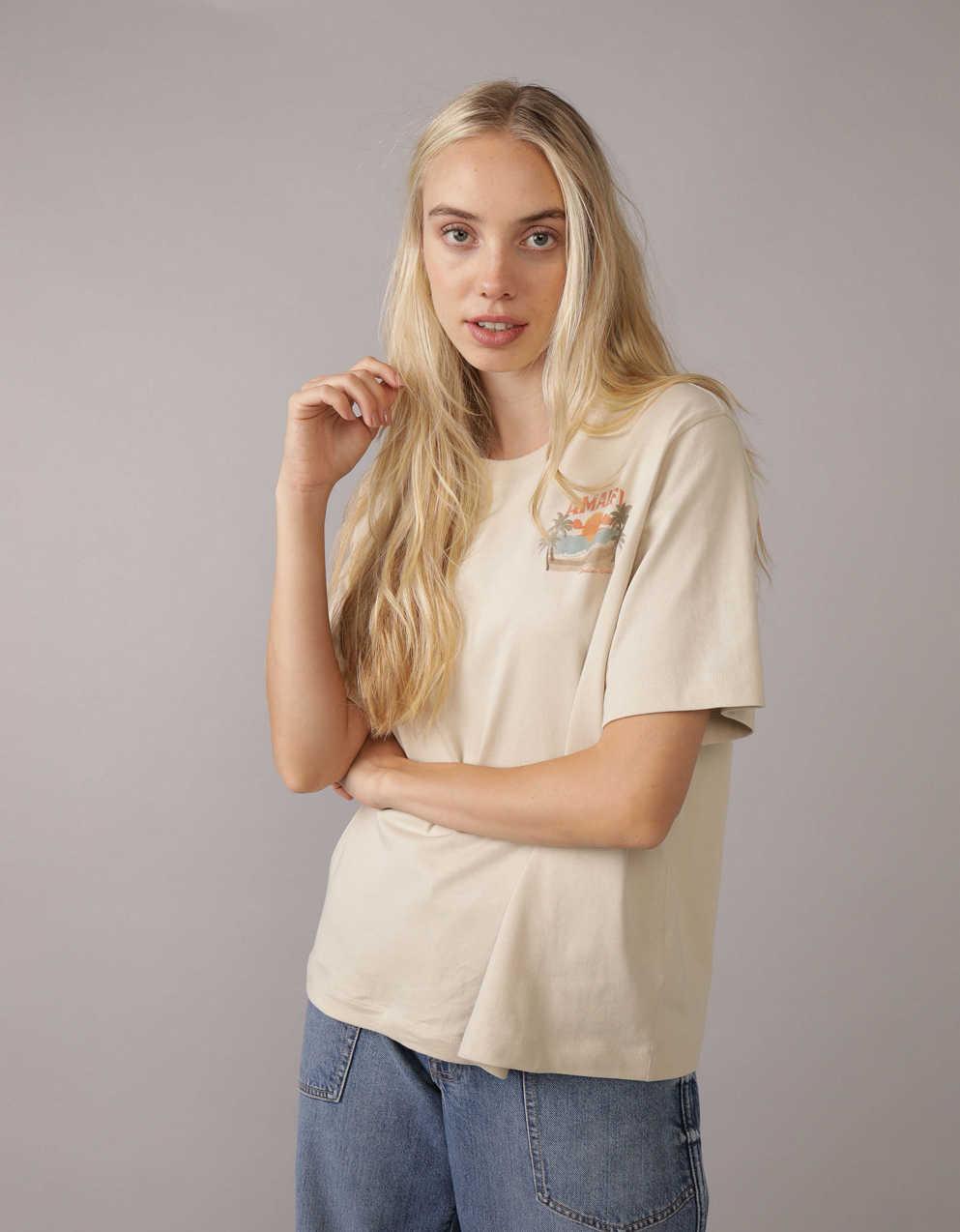 AEオーバーサイズ・フード・グラフィックTシャツ