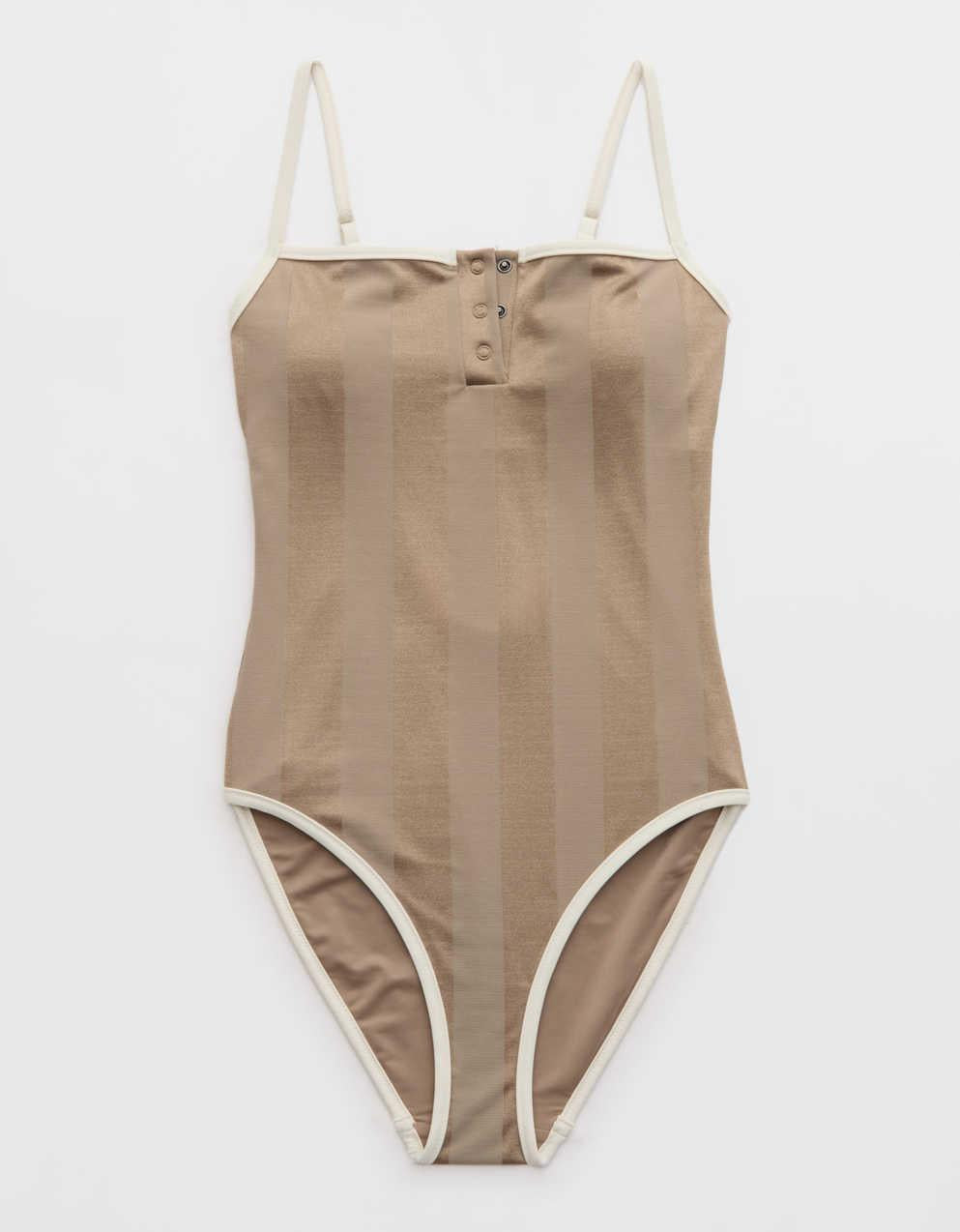 Aerie シャイン・ヘンリー・ワンピース水着
