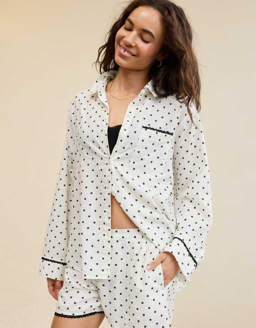 Aerie Seersucker パジャマシャツ