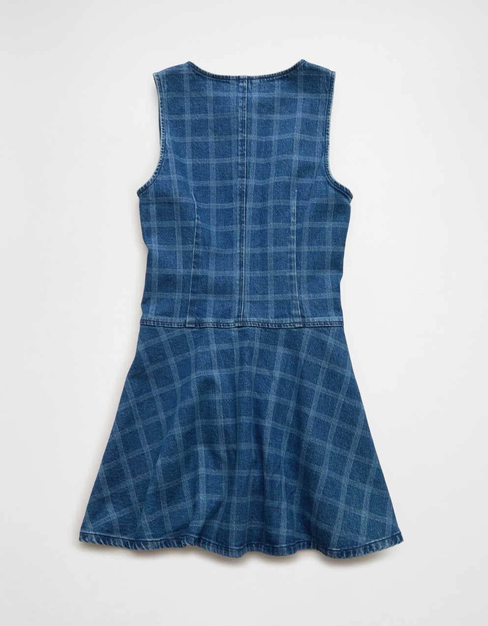 AE Plaid Denim Mini Dress
