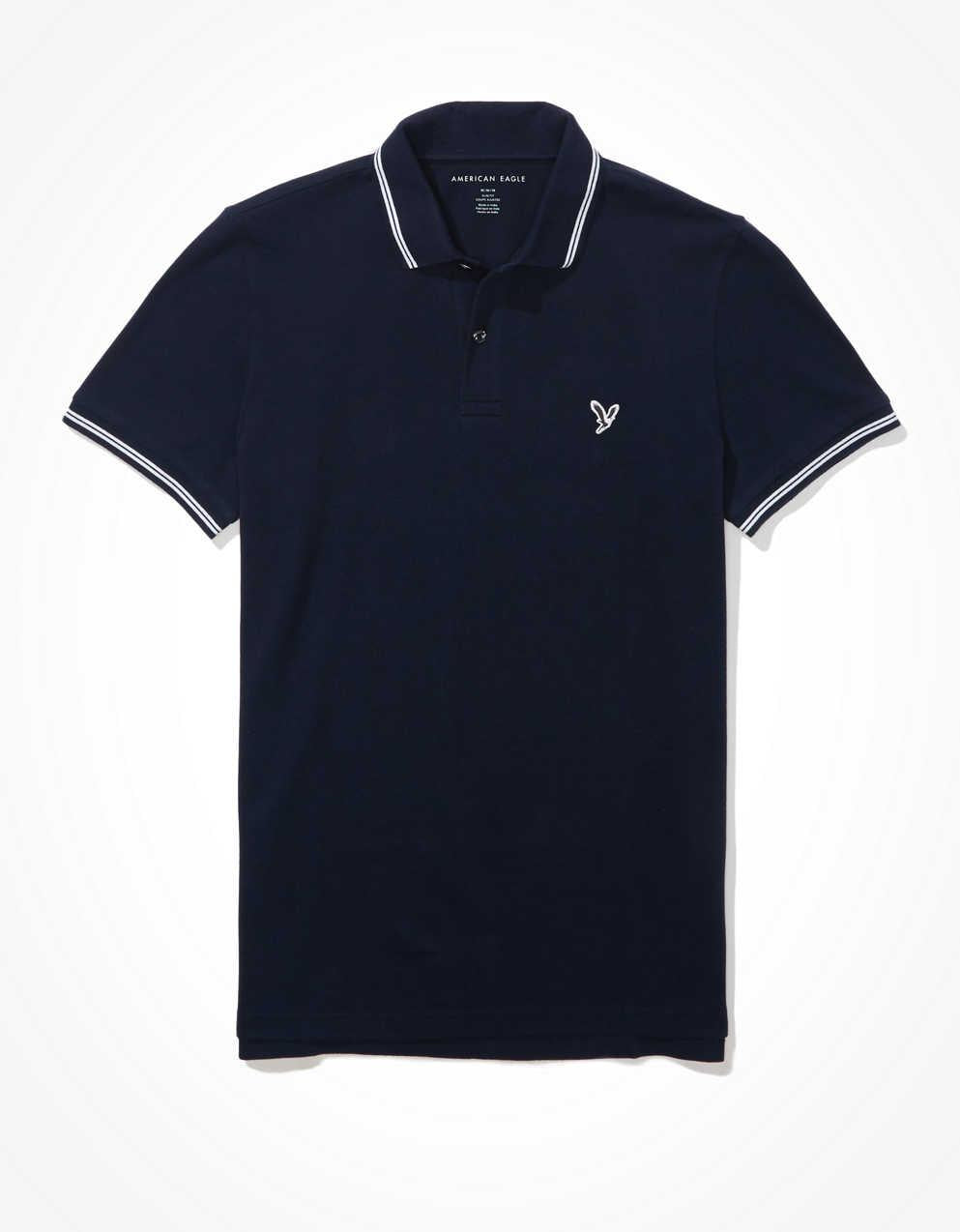AE Slim Fit Tipped Flex Pique Polo Shirt