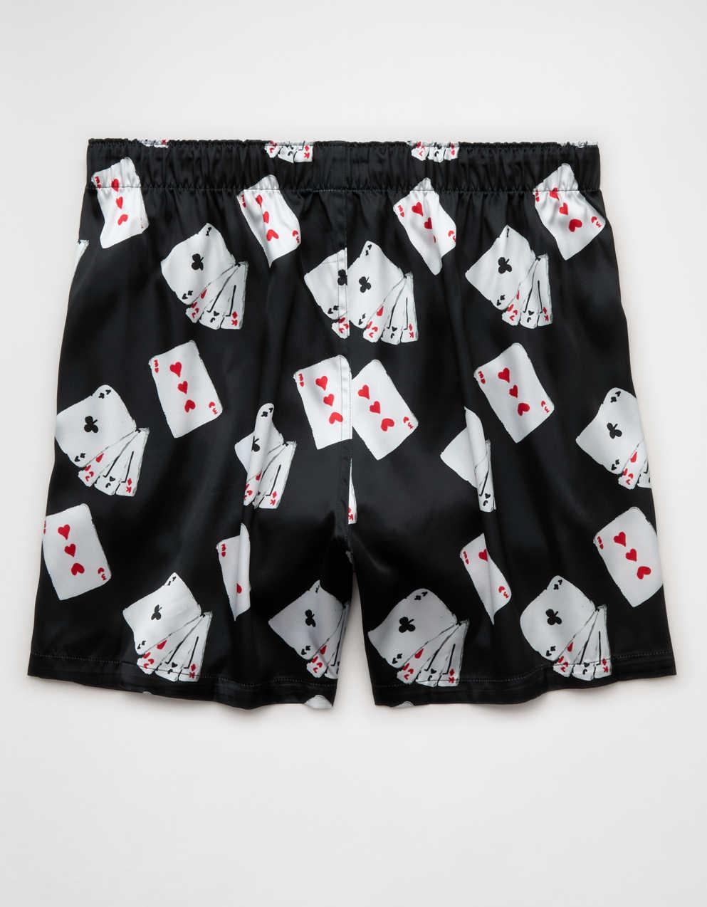 AEO メンズ カードサテンポケットボクサーショーツ