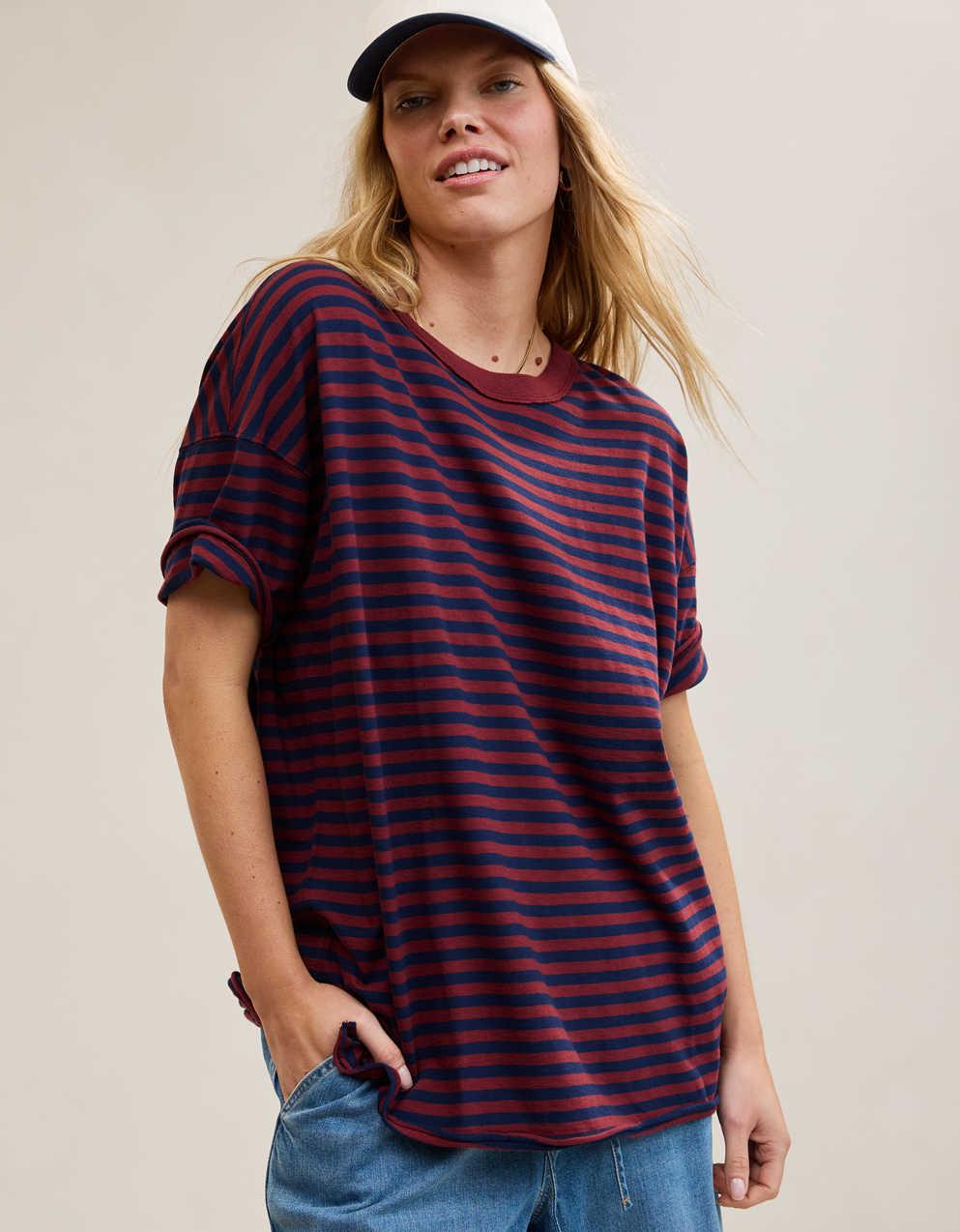 Aerie オーバーサイズ・クルー・ボーイフレンドTシャツ