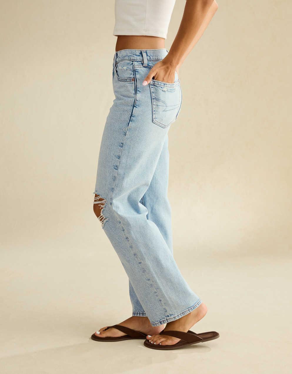 AE Strigid Ripped High-Waisted Stovepipe Jean