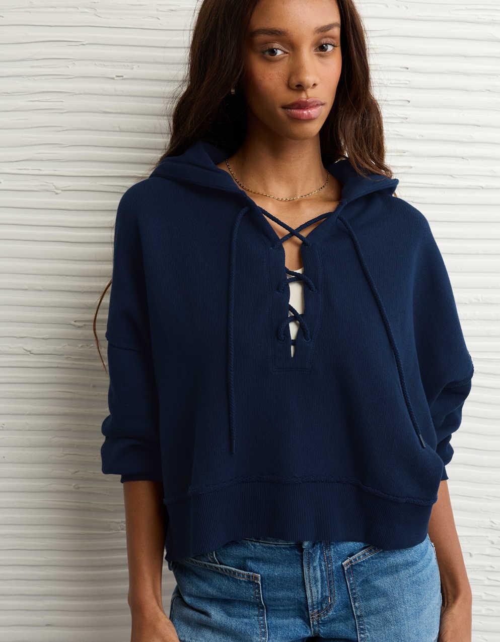 AE Big Hug Lace-Up Hoodie