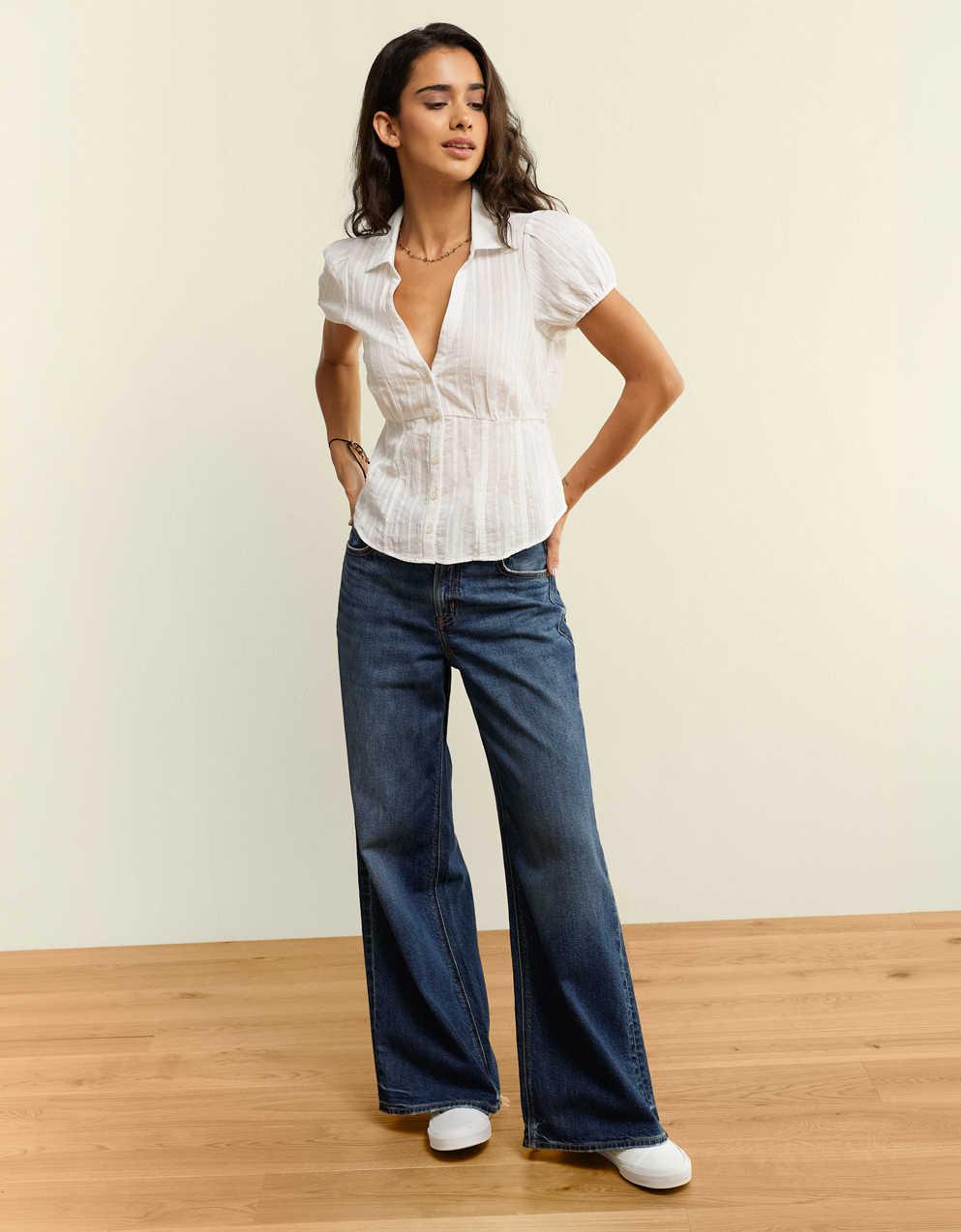 AE Short-Sleeve Button-Up Shirt