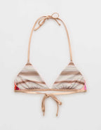 Aerie リバーシブル メタリックバインディング ホルターネック トライアングルビキニトップ
