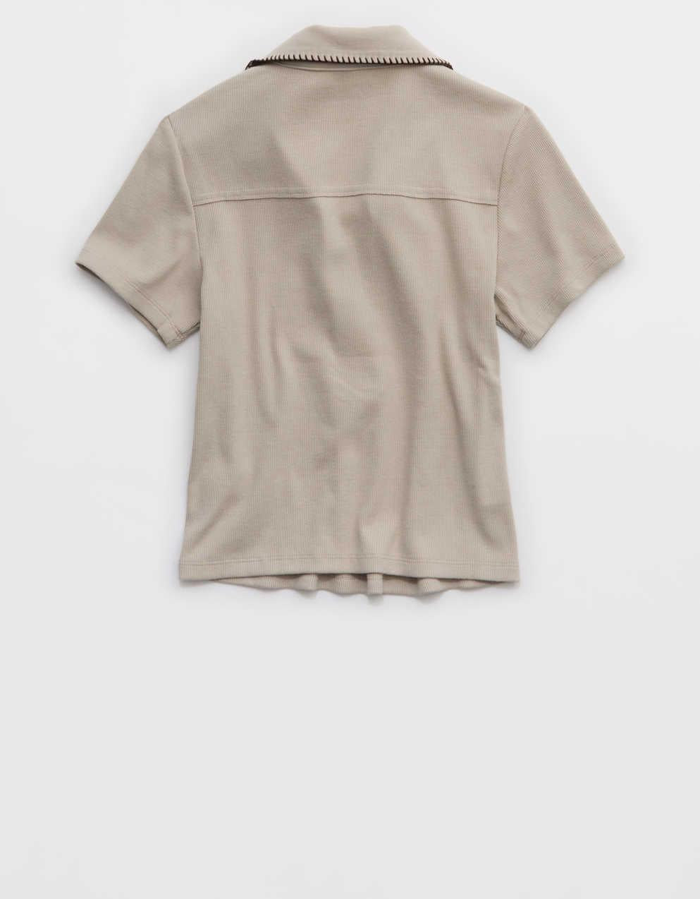 エアリークロップドポロTシャツ