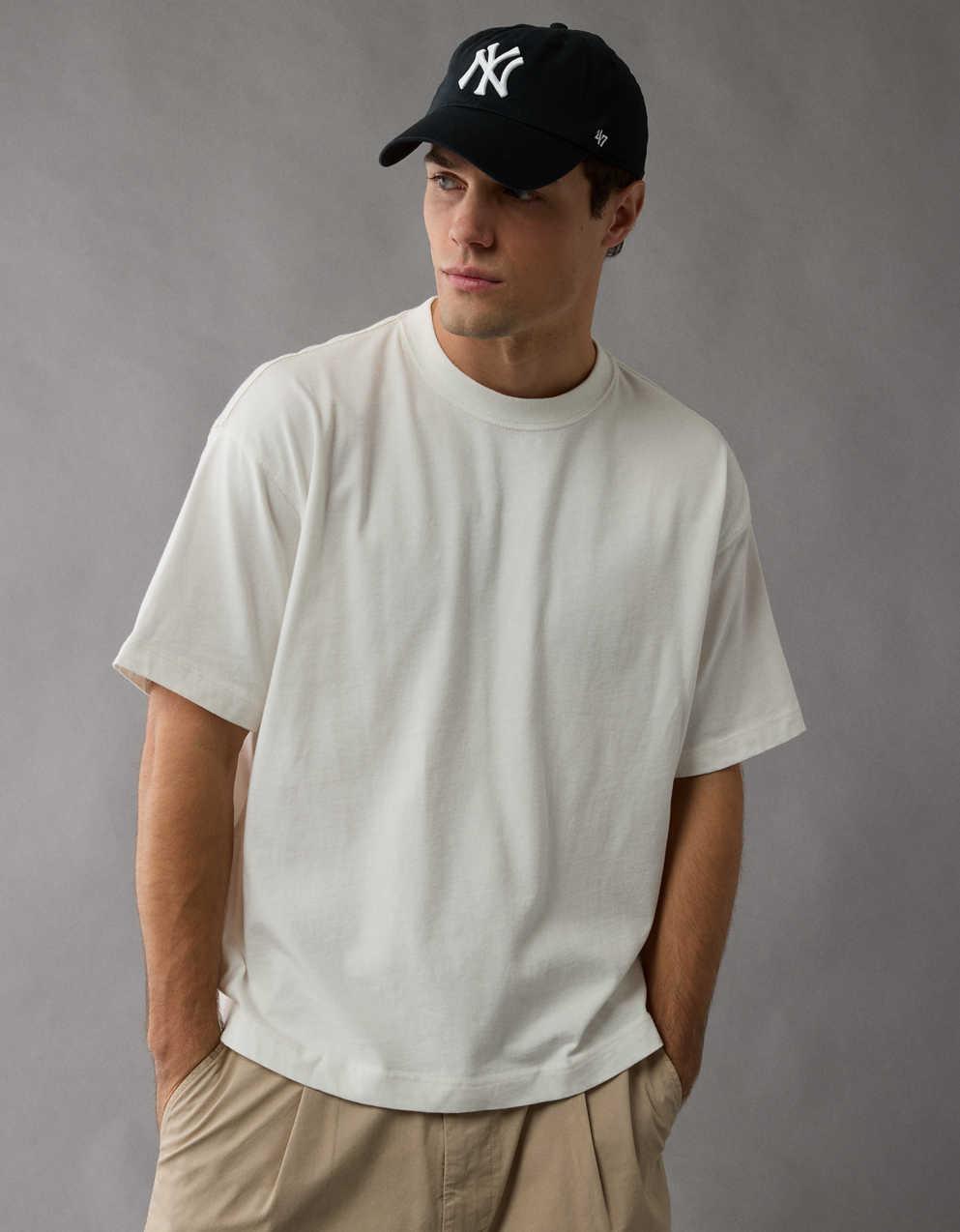 AEボクシー・フィット・スエード・ジャージーTシャツ
