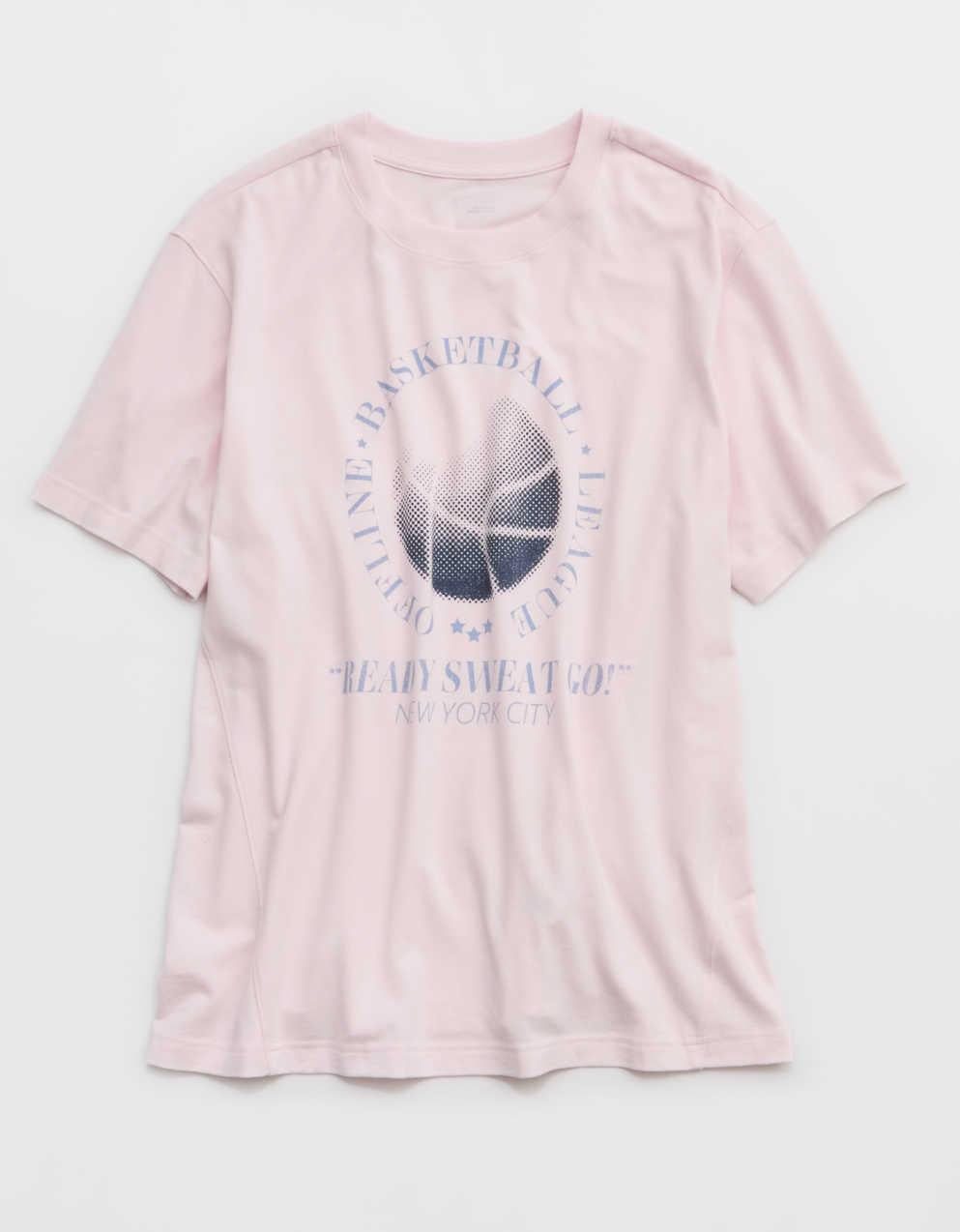 OFFLINE by Aerie 「Let's Stretch」シーム入りボーイフレンドTシャツ