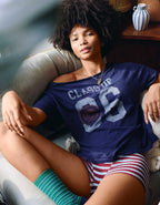 Aerie オフショルダー ゆったりTシャツ