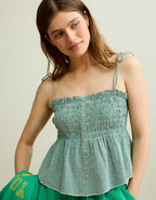 AE Smocked Button-Up Cami