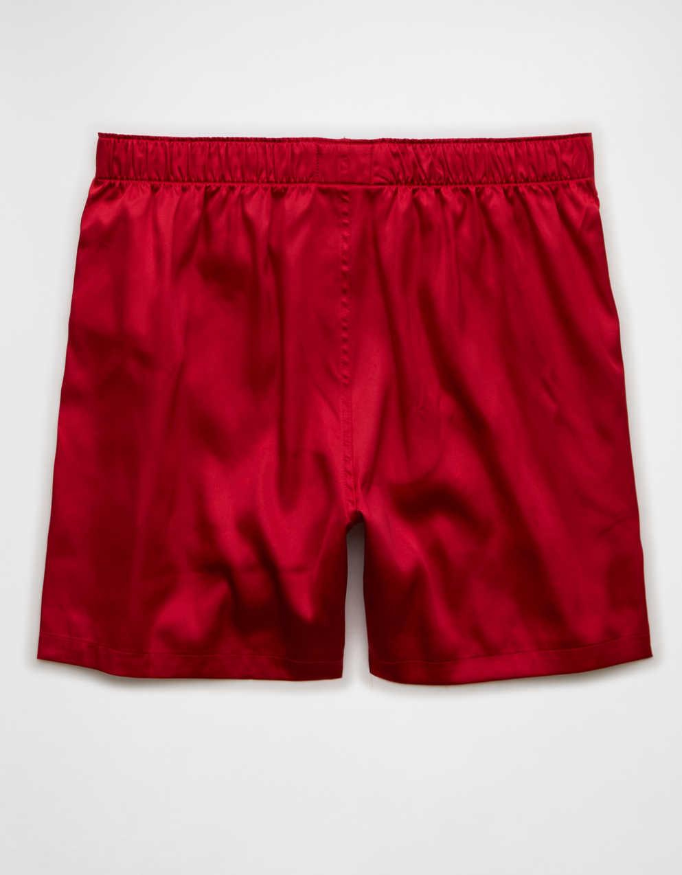 AEOメンズ・ソリッド・サテン・ポケット・ボクサー・ショートパンツ