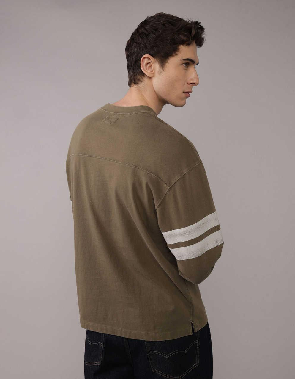 AEロングスリーブグラフィック・フットボールTシャツ