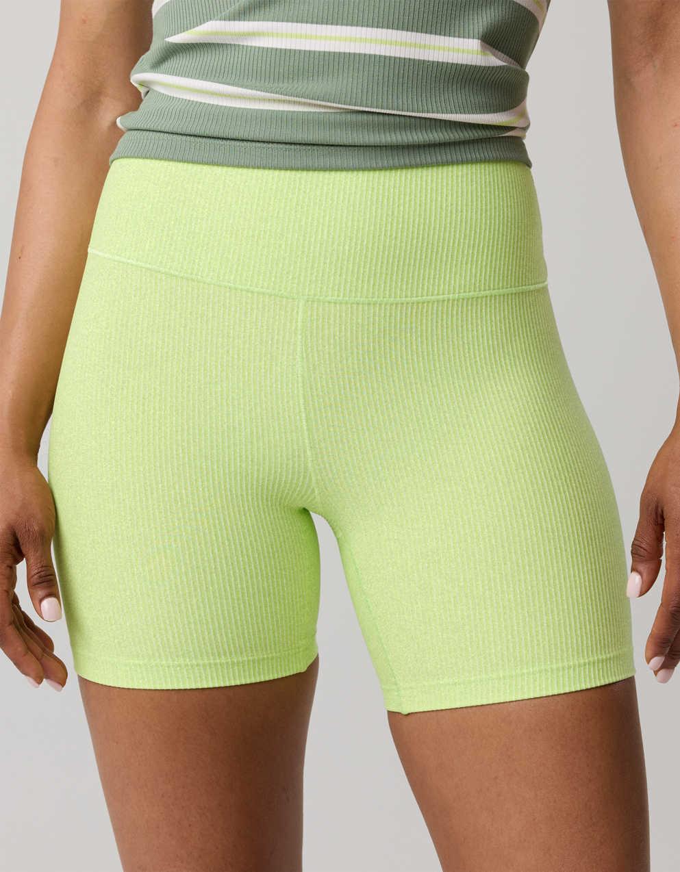OFFLINE By Aerie Stripe Rib High Waisted 5" Bike Short