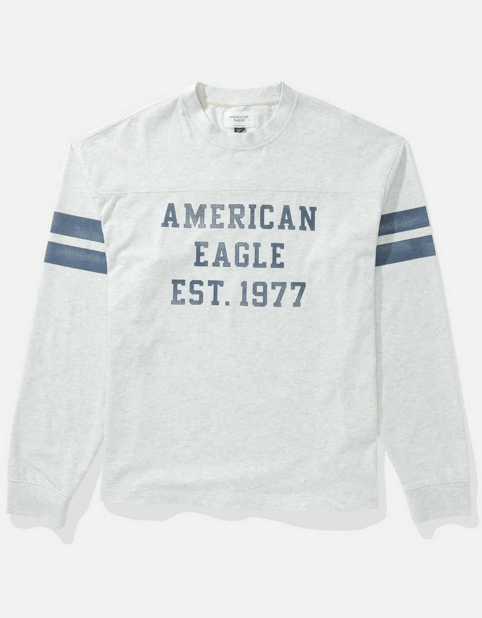 AEロングスリーブグラフィック・フットボールTシャツ