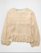 AE Ruffled Long Sleeve Blouse