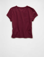 AE フィット・クロップド・グラフィックTシャツ