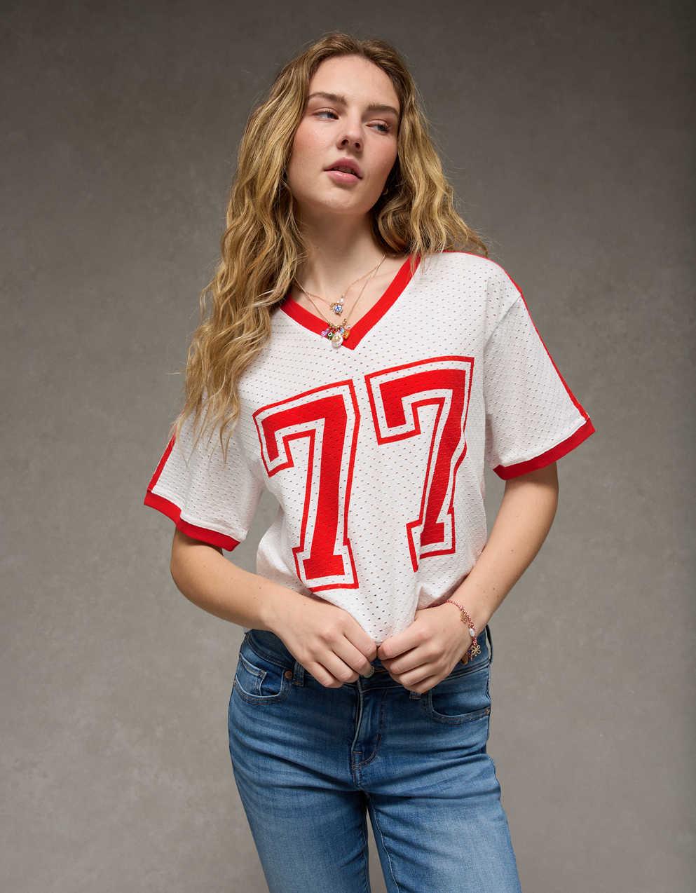 AEグラフィック・メッシュTシャツ