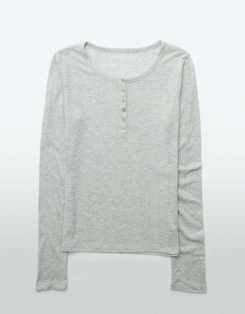 AE ロングスリーブヘンリーTシャツ