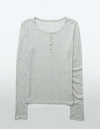AE ロングスリーブヘンリーTシャツ