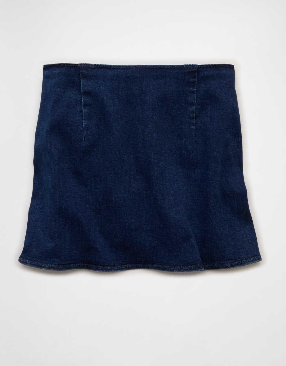 AE Next Level High-Waisted Denim Mini Wrap Skort
