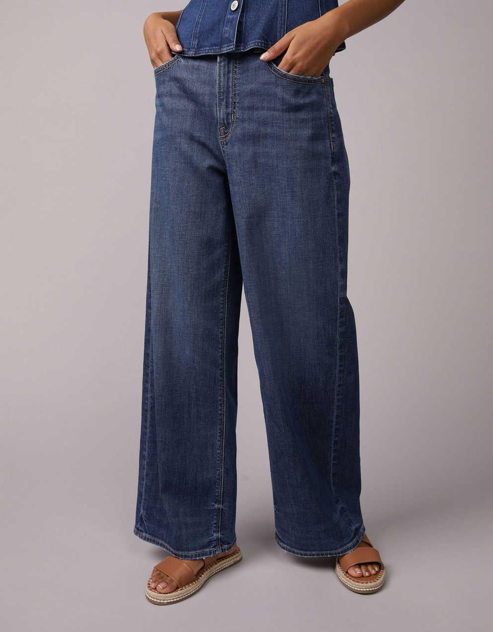 AE スーパーハイウエスト・バギー・ワイドレッグ・ジーンズ