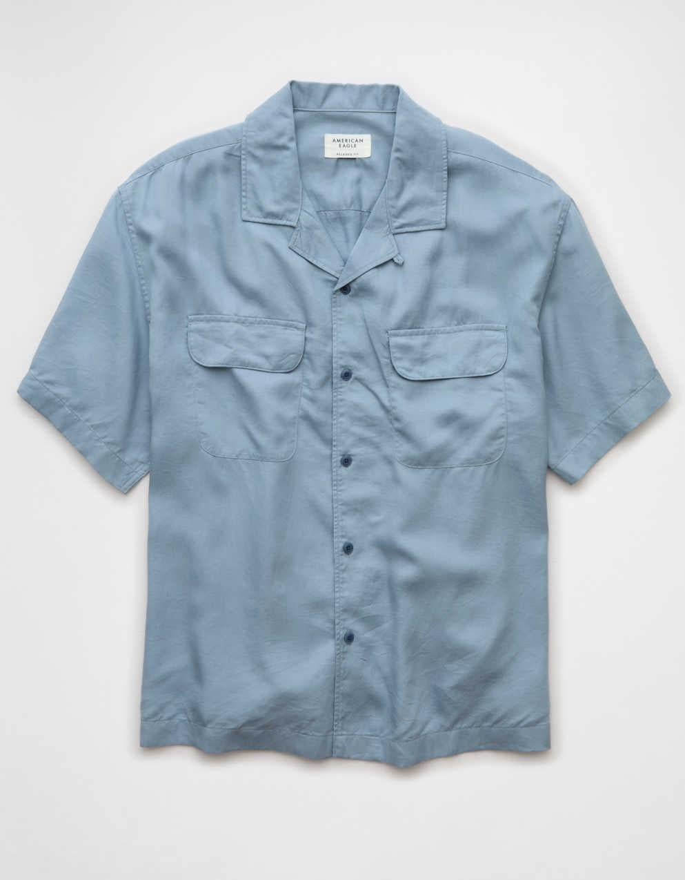 AE Relaxed Fit Short-Sleeve Camp Collar Shirt