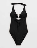 Aerie ホースシューリングホルターフルカバレッジワンピース水着